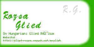 rozsa glied business card